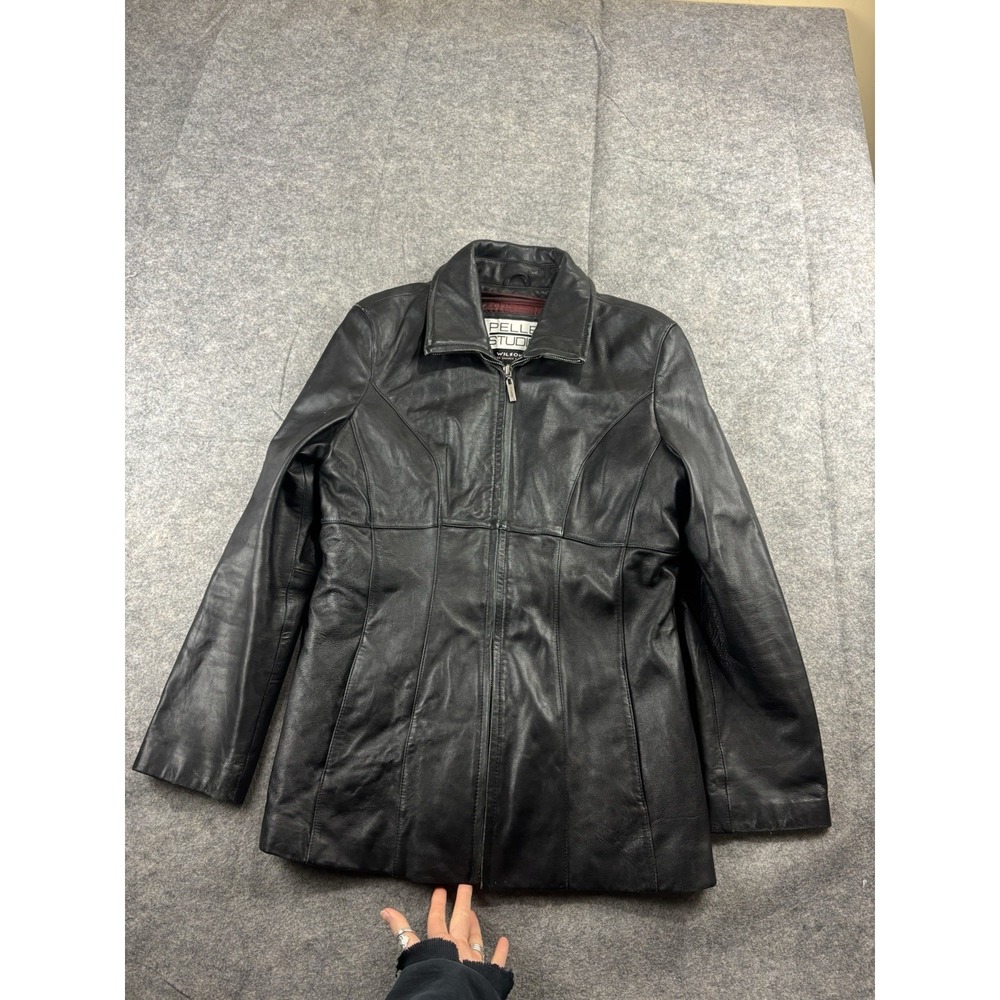 PELLE STUDIO Wilsons Leather Lined Women's L Black Jacket Thinsulate Old Money